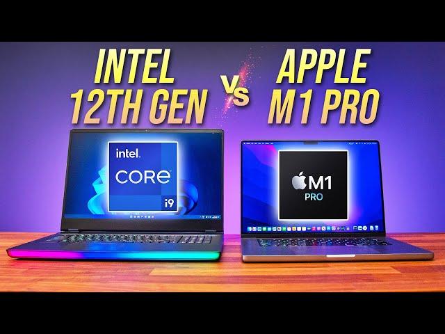 Intel 12th Gen i9 vs Apple M1 Pro - Laptop CPU Comparison!