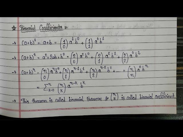 1.3.5 - Binomial Coefficient & Arithmetic Progression & Example - Counting - DM