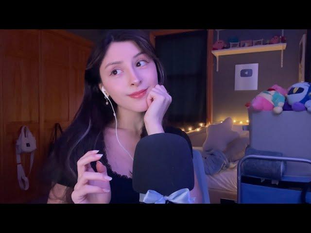 ASMR  quiet hand movements, hand & fabric sounds, plucking, haircut, no talking ️