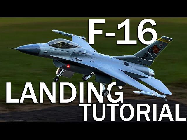 Learn How to Land the F-16 VIPER RC Plane (E-flite F-16 80mm Landing Tutorial)