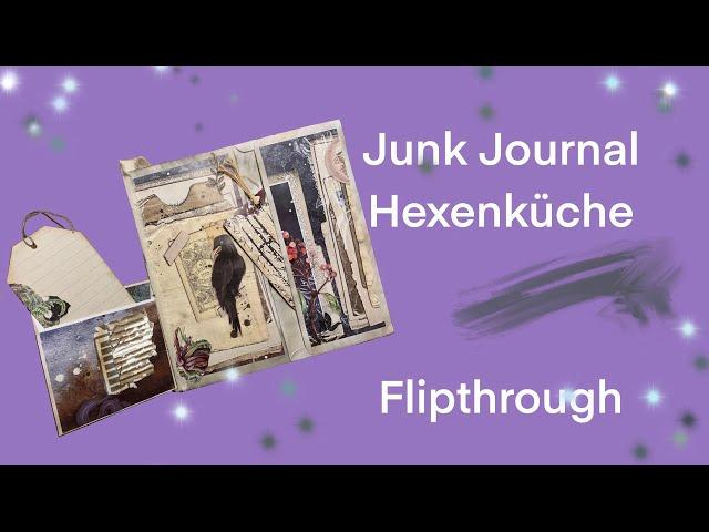 Kleines Junk Journal Hexenbuch aus Briefumschlägen, Mixed Media, Notizbuch, Art Journal