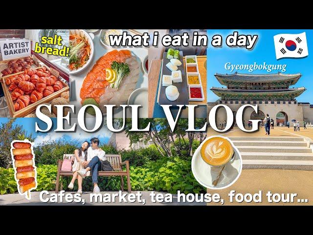 KOREA VLOG What I eat in a day in Seoul Cafe hopping｜ Bukchon Hanok Village｜Gyeongbokgung Palace
