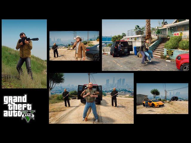 Michael saving Lester from Duggan BOSS in GTA 5 / Rockstar Editor Movie