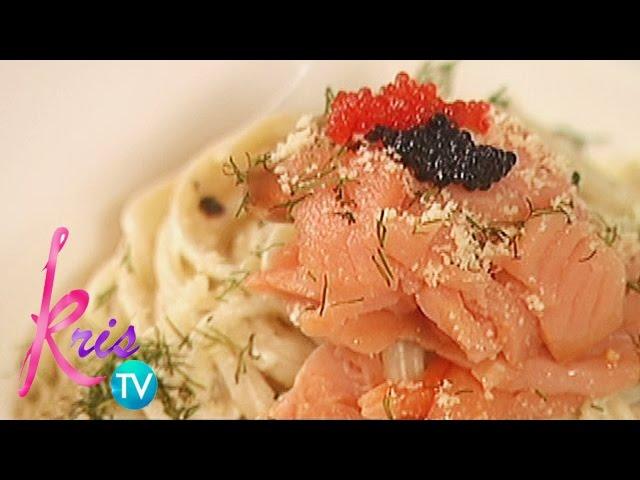 Kris TV: Cream Pasta with Smoked Salmon by Janice