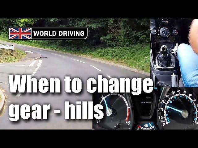 When to change gear uphill - how to drive a manual car