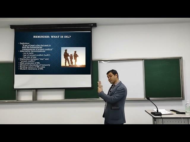 Status of Combatants - International Humanitarian Law - Lecture by Dr. Rustam Atadjanov