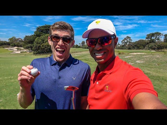 Golf Challenges Vs. TIGER WOODS & ERNIE ELS!