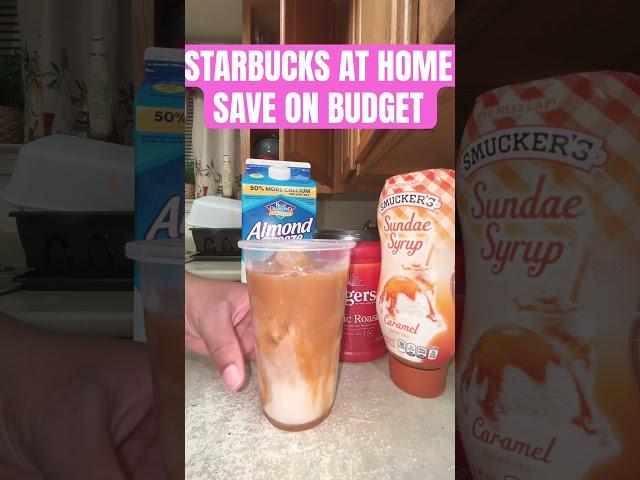 Starbucks at home #starbucks #starbuckscoffee #icedcoffee #starbucksrecipe #coffeerecipe #budgeting