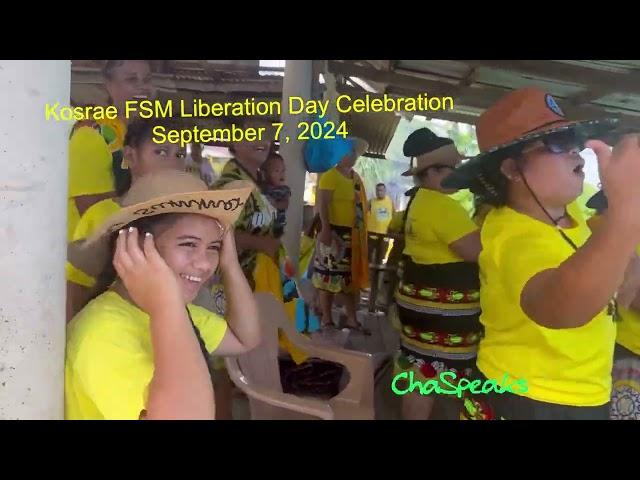 Cheering and Community Singing in Kosrae to Celebrate their Liberation Day 2024