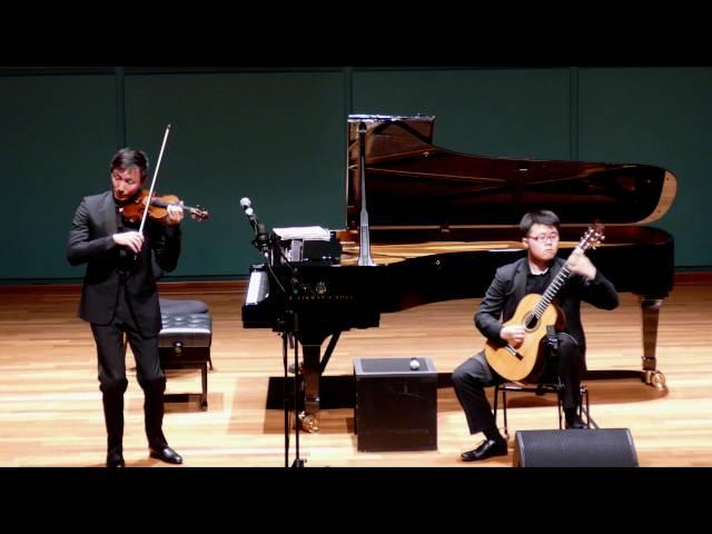 Claude Debussy: "La plus que lente", for violin and guitar - Kevin Loh & Jun Hong Loh
