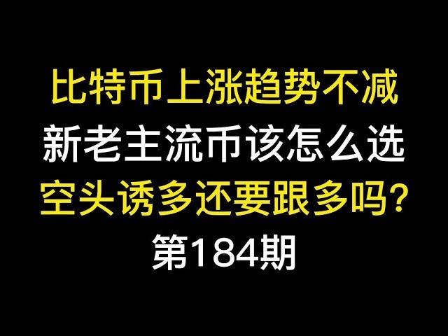 比特币上涨趋势不减，新老主流币该怎么选，空头诱多还要跟多吗?