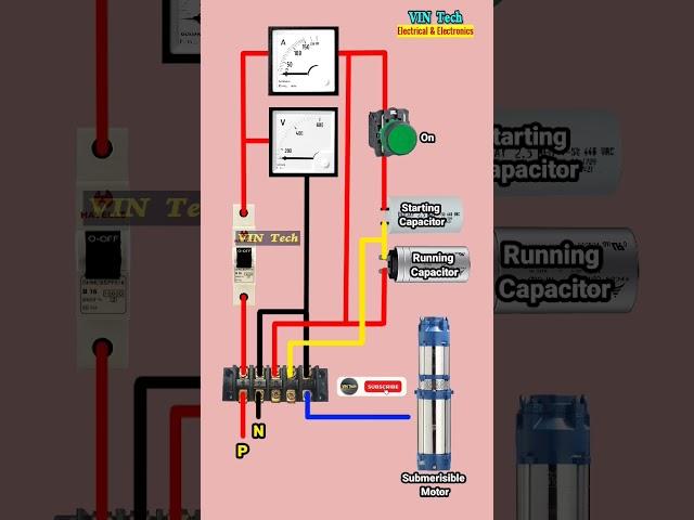 Single Phase Motor Connection #shorts