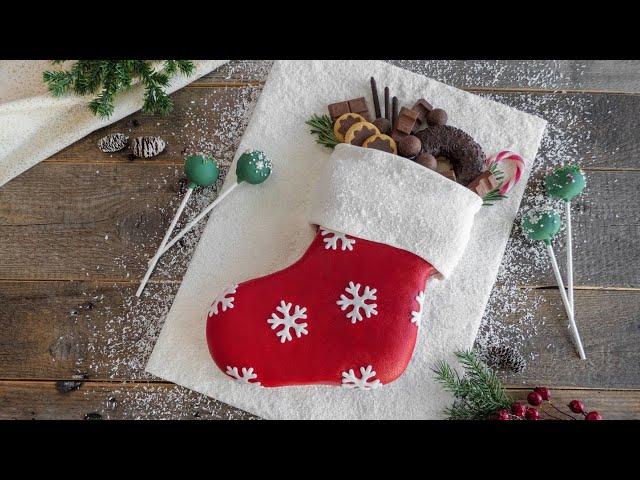 Christmas stocking motif cake  | easy preparation & absolutely beginner-friendly