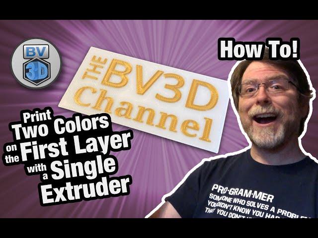 How To Print Two Colors on the First Layer with a Single Extruder!