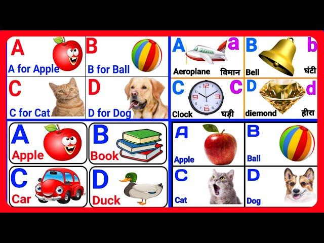 10 Hit Video,A for apple b for ball,Hindi Alphabet,Abcd,AtoZ,a se anar,ka se kabutar,part25