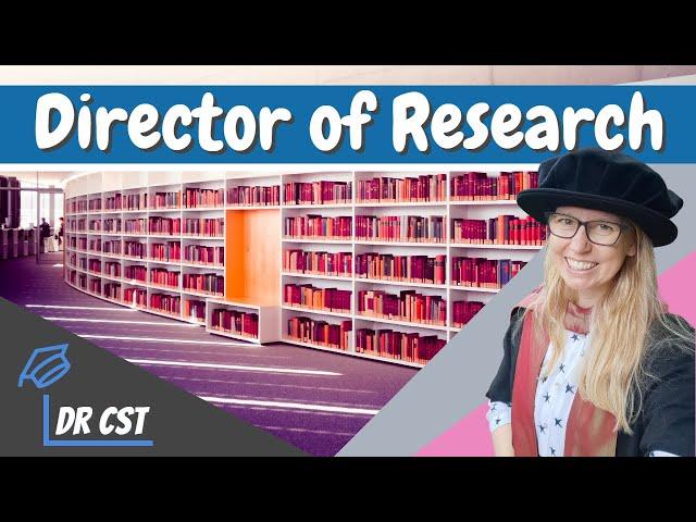 UNIVERSITY DIRECTOR OF RESEARCH - Do you want to be one? What's the role, who does it?