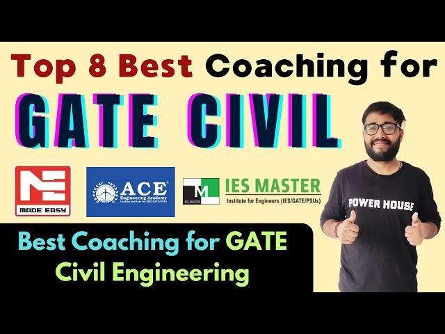 Top 8 Best GATE Coaching for Civil Engineering Preparation | Fees | Results | @powerhouseavi