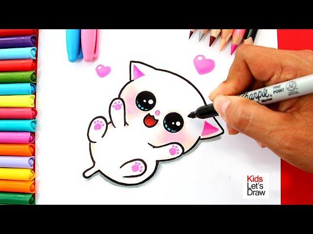 Aprende a dibujar un GATITO BEBÉ Kawaii | How to Draw a Cute Baby Kitten