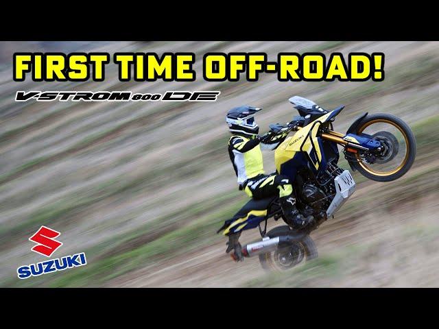 FIRST TIME RIDING THE V-STROM 800DE OFF-ROAD!