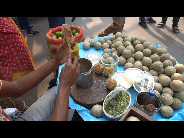 Mouth Watering Very Tasty Masala Bel Wood Apple Special | Indian Street Food