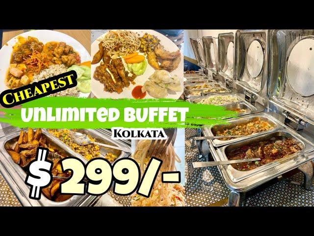 Omg  14 Items UNLIMITED BUFFET Only ₹299rs | Chepest Buffet In Kolkata | Non Veg Buffet |Varg Cafe