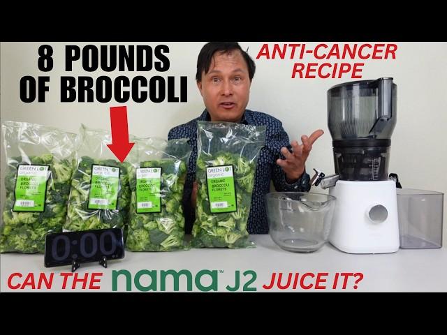 Juicing 8 Pounds of Broccoli with Nama J2: Cancer Prevention Recipe