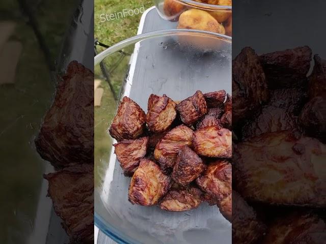 Kazan kebab with beef - In a cauldron on fire