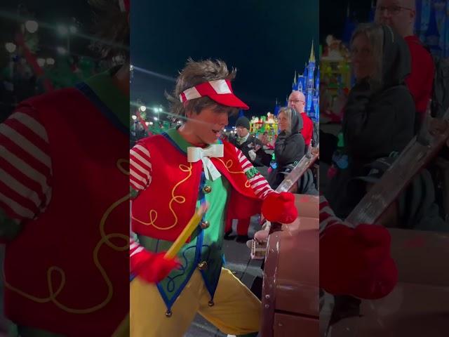 Tally the elf at Disney world very Merry parade. #shorts #disneyworld #tallytheelf #christmas