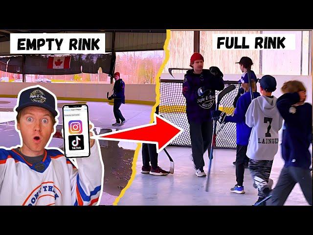 CAN WE FILL AN EMPTY HOCKEY RINK!? *Social Media Experiment*