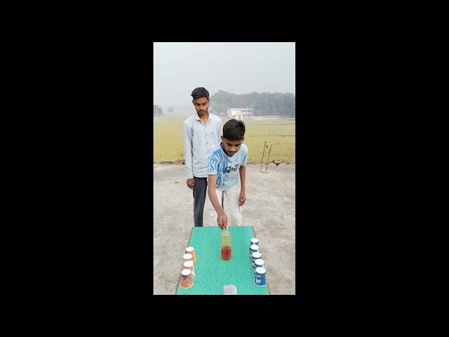 Bottle flip & Drop glass challenge #familygame #popping #shortsvideo #trending #viralvideos#funny