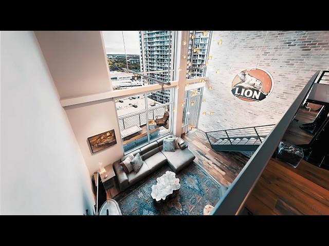 INSIDE A $9,000/MO Two-Story Loft with Panoramic Views | Austin City Lofts | For Rent