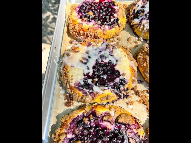 Wild Blueberry Coffee Cake Danishes  I  #fallbaking #bakingrecipes