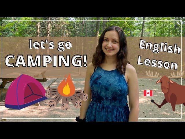 Learn English - CAMPING  || English Lesson in the Forest || Nature Vocabulary, Expressions