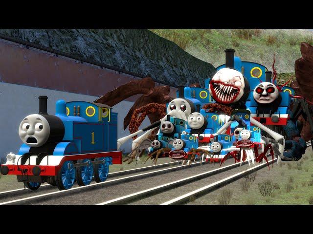 Building a Thomas Train Chased By All Cursed Thomas and Friends Family in Garry's Mod