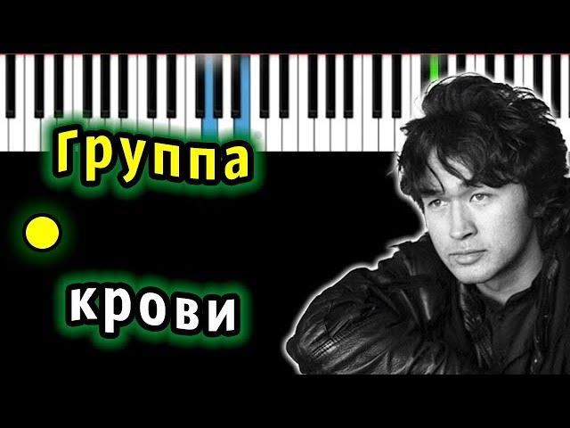 Кино - Группа крови (Виктор Цой) | Piano_Tutorial | Разбор | КАРАОКЕ | НОТЫ + MIDI