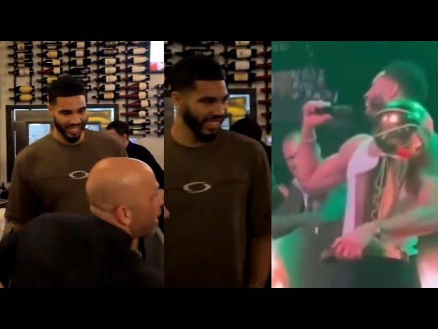 JAYSON TATUM PULLS UP TO BOSTON BAR & SAYS "DRINKS ON ME" & TOOK STAGE!