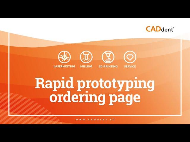 Tutorial rapid prototyping ordering page