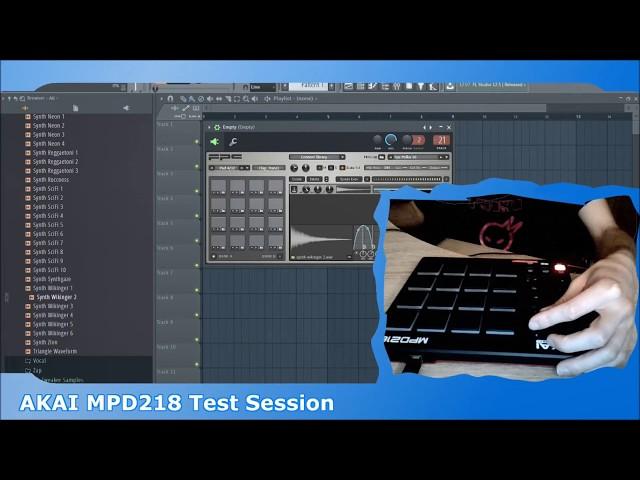 AKAI MPD218 Test Session (in FL Studio 12)