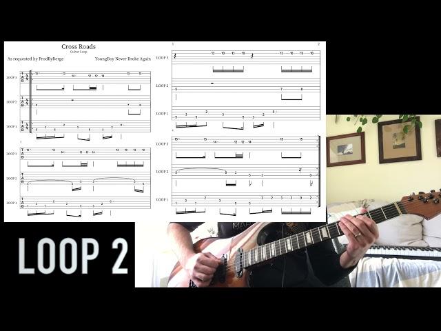 YoungBoy Never Broke Again - Cross Roads (Guitar Loop with Tab)