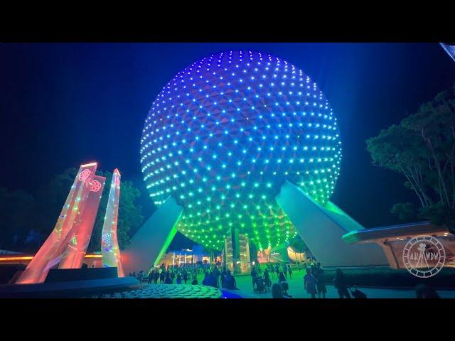 EPCOT 2023 Full Nighttime Walkthrough Tour in 4K | Walt Disney World Orlando Florida October 2023