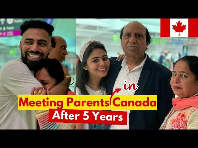 Receiving Parents from Toronto Airport after 5 Years (Delhi to Toronto) in Canada | meeting parents