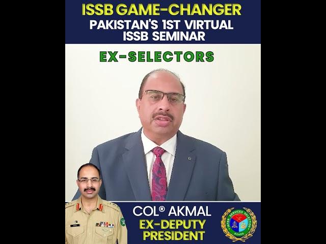 Pakistan's 1st Virtual ISSB Seminar with all 3 Selectors