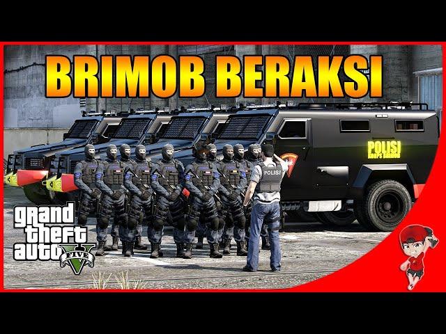 SERU !! GTA 5 RASA INDONESIA MENJADI MATA-MATANYA BRIMOB !!