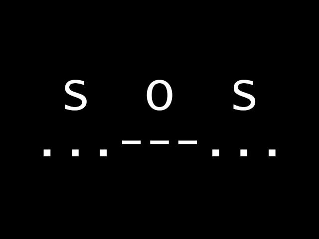 SOS Morse Code Emergency Distress Signal