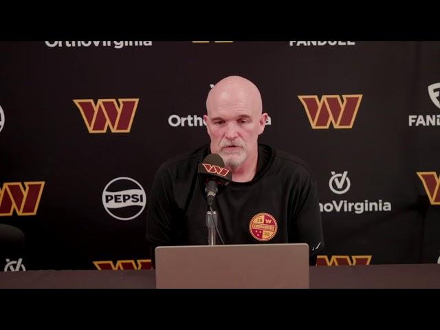 HC Dan Quinn Speaks to the Media | Washington Commanders