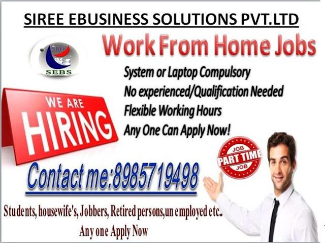 we are Hiring | Work from home Jobs| Typing works| Full time or Part time