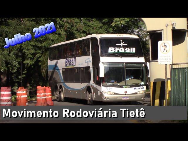 Ônibus saindo rodoviária Tietê - Julho 2021 - T6EP11