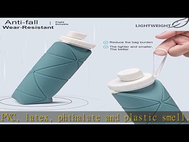 SPECIAL MADE Collapsible Water Bottles Leakproof Valve Reusable BPA Free Silicone Foldable Travel W