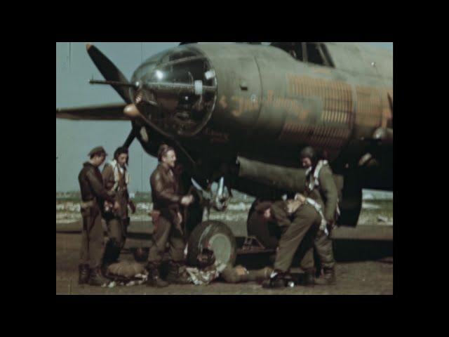 B-26 Marauder Operations - The "Jill Flitter" - March-April 1945 - Original WWII Color Footage