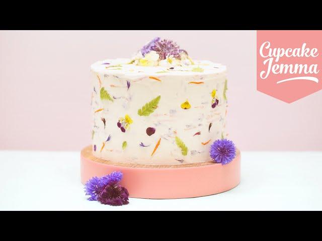 GROWWILD! How to use Real Edible Flowers to Decorate your Cakes | Cupcake Jemma